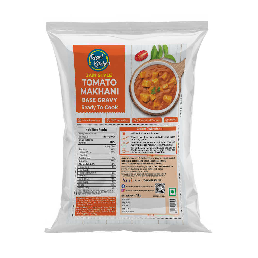 Jain Style Tomato Makhani Base Gravy