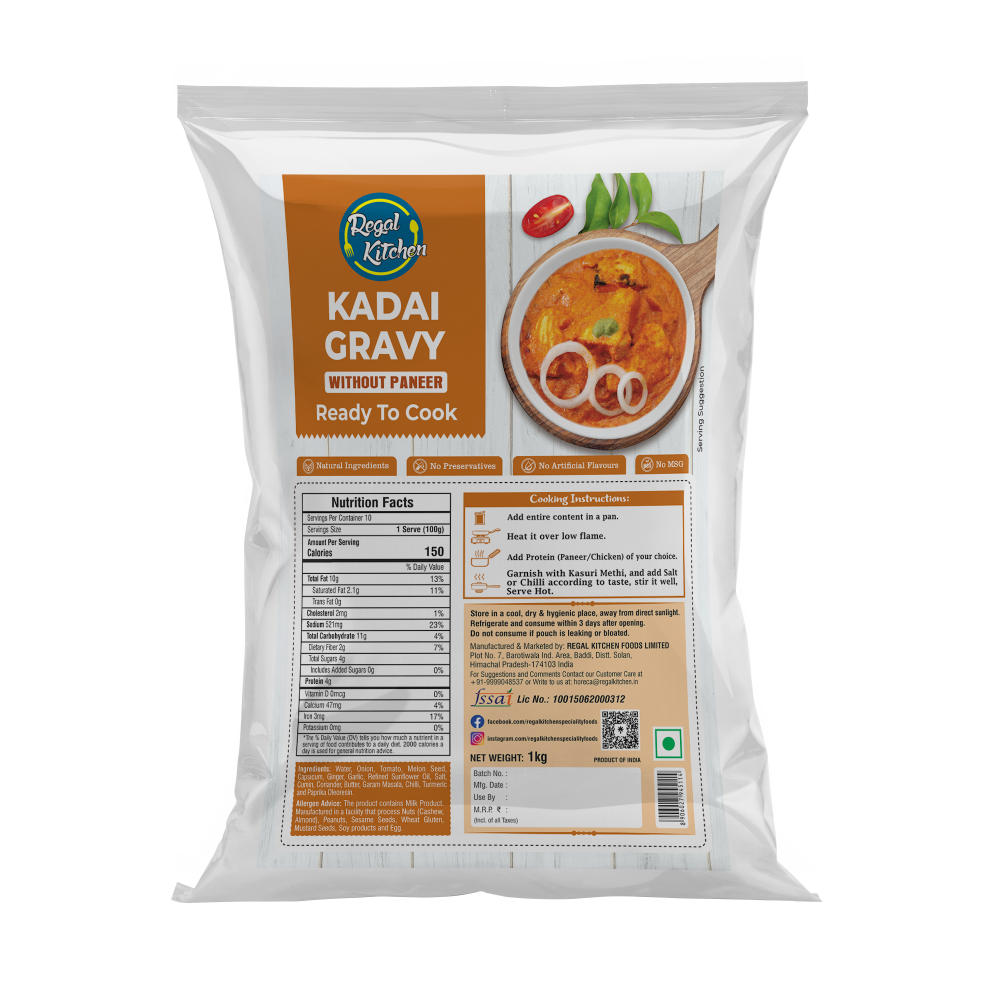 Kadai Gravy (Without Paneer)