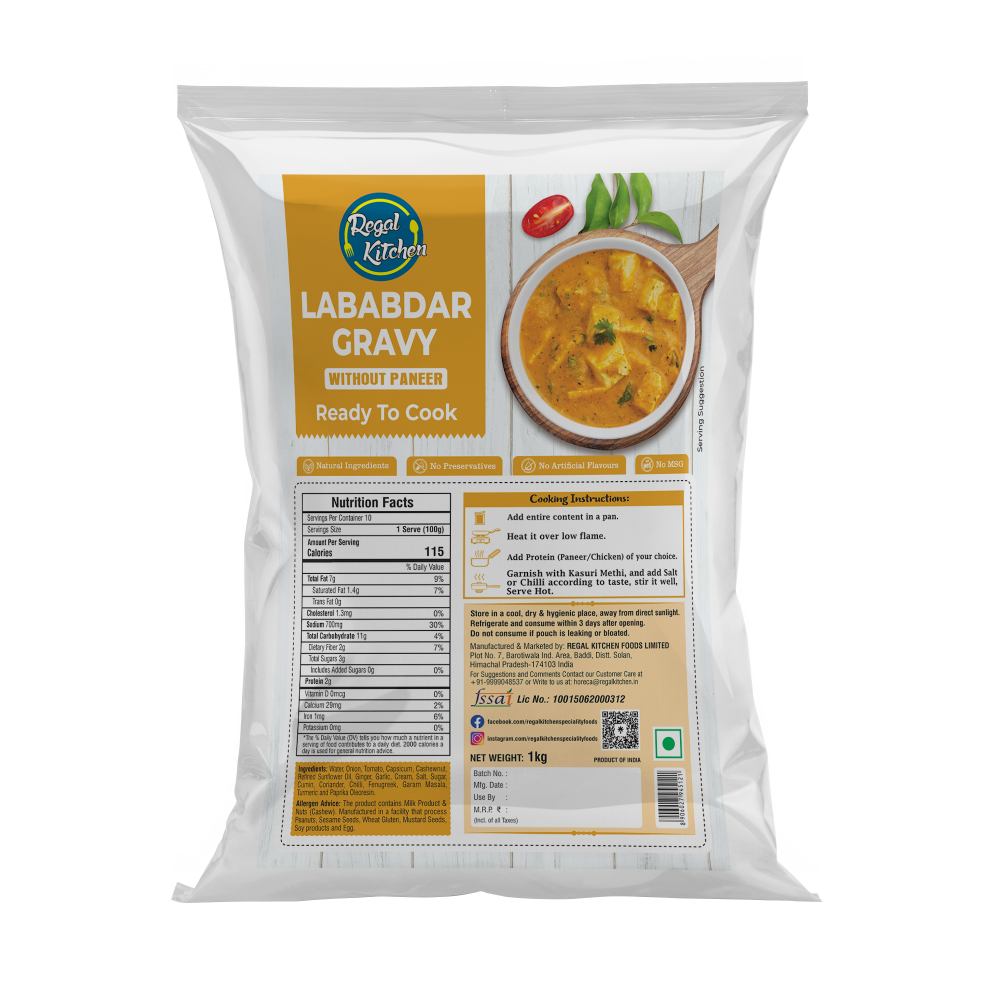 Lababdar Gravy (Without Paneer)