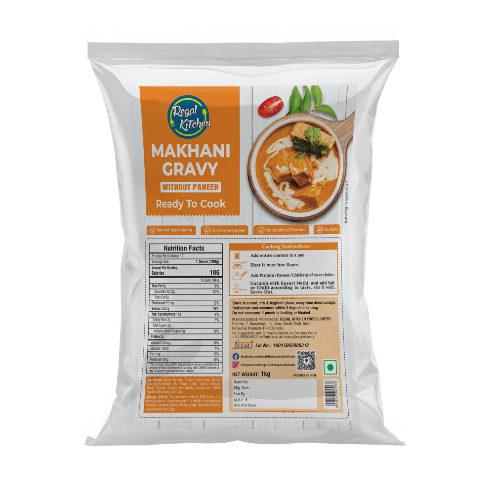 Makhani Gravy (Without Paneer)